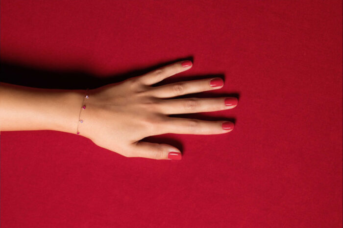 Bracelet La Brune & La Blonde Confetti Rose 5 pierres 0.65 carat or rose – Image 3