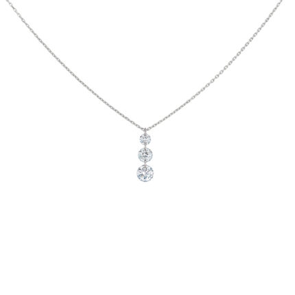 Collier La Brune & La Blonde 360° Trio Diamants 0.40 carat or blanc