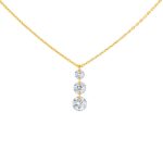 Collier La Brune & La Blonde 360° Trio Diamants 0.40 carat or jaune – Image 2