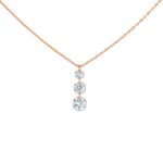 Collier La Brune & La Blonde 360° Trio Diamants 0.40 carat or rose – Image 2