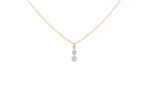 Collier La Brune & La Blonde 360° Trio Diamants 0.40 carat or rose