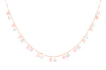 Collier La Brune & La Blonde 22 Opale Rose & Nacre Blanche Or Rose