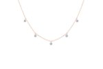 Collier La Brune & La Blonde 360° 5 diamants 0.35 carat or rose