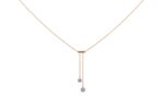 Collier La Brune & La Blonde 360° Cravate Diamant 0.20 carat or rose