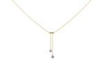 Collier La Brune & La Blonde 360° Cravate Diamant 0.20 carat or jaune