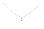 Collier La Brune & La Blonde 360° Duo 2 Diamants 0.20 carat or blanc