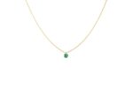 Collier La Brune & La Blonde Confetti Émeraude Solitaire Or Jaune