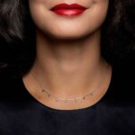 Collier Confetti Bleu en or blanc et 7 saphirs La Brune & La Blonde – Image 4