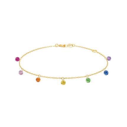 Bracelet La Brune & La Blonde Confetti Rainbow or jaune