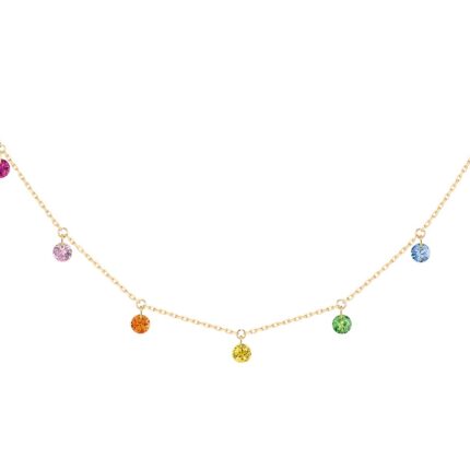 Collier La Brune & La Blonde Confetti Rainbow 7 pierres