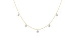 Collier La Brune & La Blonde 360° 5 diamants 0.35 carat or jaune