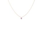 Collier La Brune & La Blonde Confetti Saphir Rose Solitaire 0.30 carat or rose