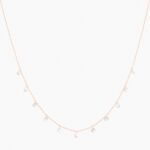 Collier La Brune & La Blonde Polka 11 Nacre Blanche Or Rose 42cm