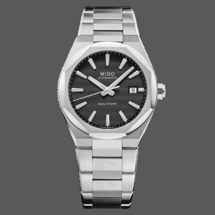 Montre Mido Multifort Multifort 8 One Crown Cadran Noir Bracelet Acier