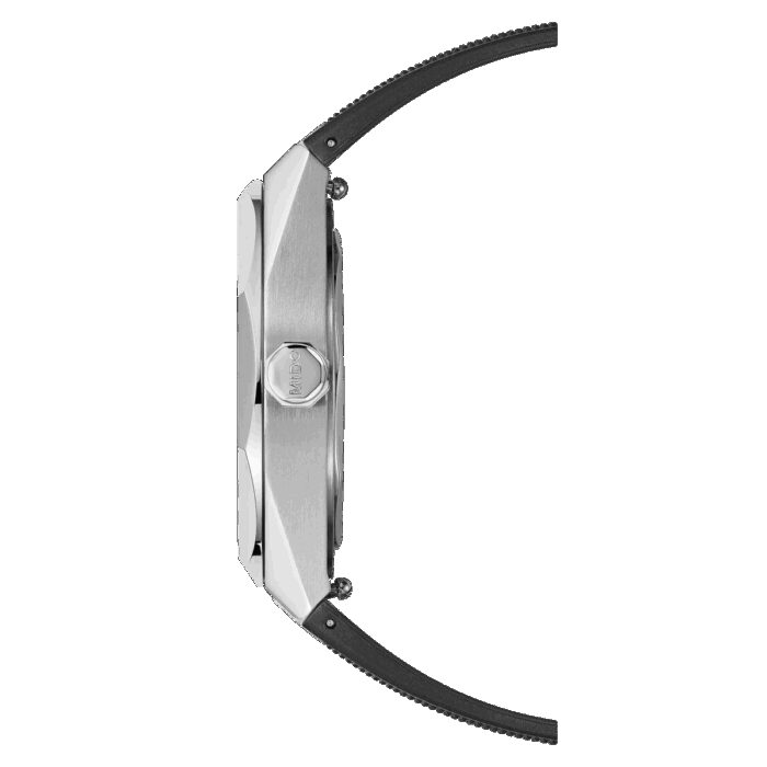 Montre Mido Multifort Multifort 8 One Crown Cadran Noir Bracelet Caoutchouc – Image 3