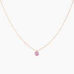 Collier La Brune & La Blonde Confetti Solitaire Saphir Rose 0,50 ct