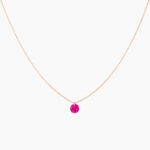 Collier La Brune & La Blonde Confetti Solitaire Rubis 0,50 ct Or Rose