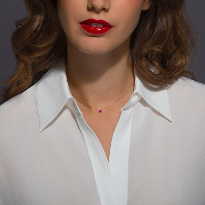 Collier La Brune & La Blonde Confetti Solitaire Rubis 0,30 ct – Image 2