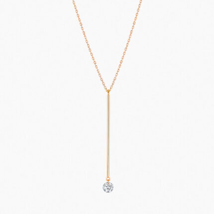 Collier La Brune & La Blonde Majorette Sautoir Diamant 0,30 ct Or Rose