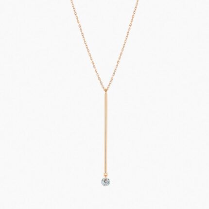 Collier La Brune & La Blonde Majorette Sautoir Diamant 0,20 ct Or Rose