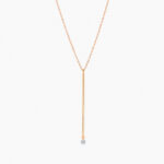 Collier La Brune & La Blonde Majorette Sautoir Diamant 0,10 ct Or Rose