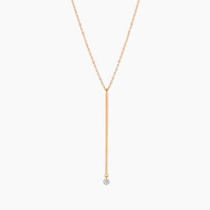Collier La Brune & La Blonde Majorette Sautoir Diamant 0,10 ct Or Rose
