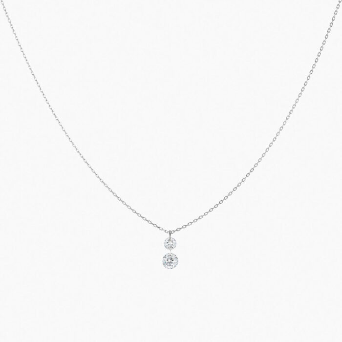 Collier La Brune & La Blonde 360° Duo 2 Diamants 0,35 ct Or Jaune – Image 2