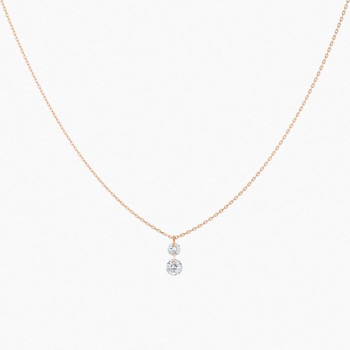 Collier La Brune & La Blonde 360° Duo 2 Diamants 0,35 ct Or Jaune – Image 4