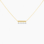 Collier La Brune & La Blonde Pampilles 5 Diamants Or Jaune