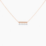 Collier La Brune & La Blonde Pampilles 5 Diamants Or Jaune – Image 3