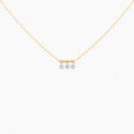 Collier La Brune & La Blonde Pampilles 3 Diamants Or Jaune
