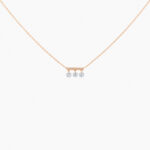 Collier La Brune & La Blonde Pampilles 3 Diamants Or Jaune – Image 4