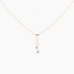 Collier La Brune & La Blonde 360° Cravate 2 Diamants 0,35 ct Or Jaune