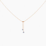 Collier La Brune & La Blonde 360° Cravate 2 Diamants 0,35 ct Or Jaune – Image 4