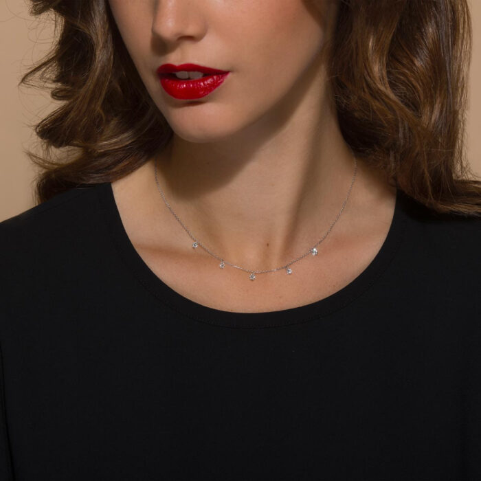 Collier La Brune & La Blonde 360° 5 Diamants Or Jaune – Image 2