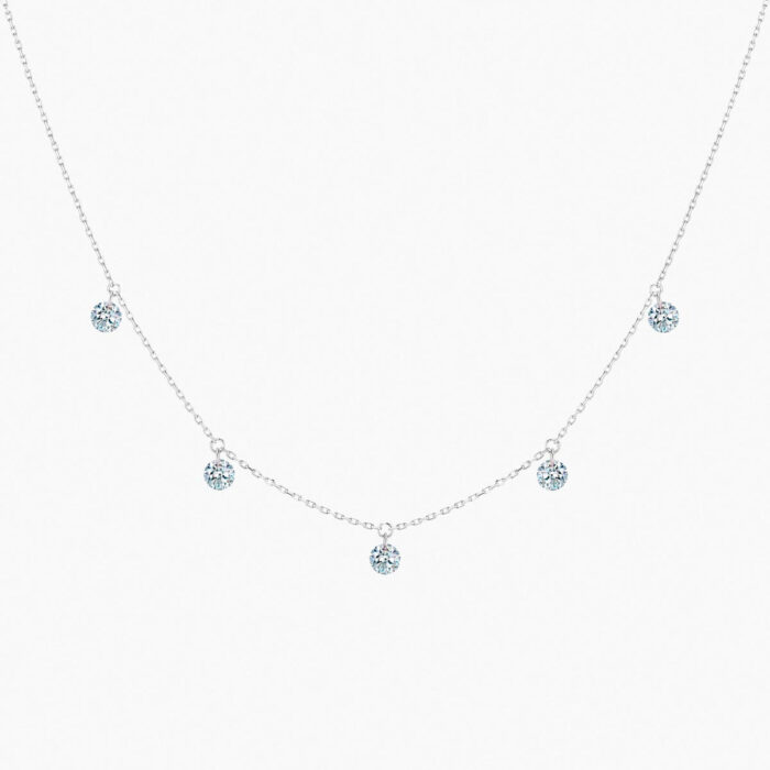 Collier La Brune & La Blonde 360° 5 Diamants Or Jaune – Image 3