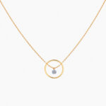 Collier La Brune & La Blonde Excentrique Diamant 0,22 ct Or Jaune