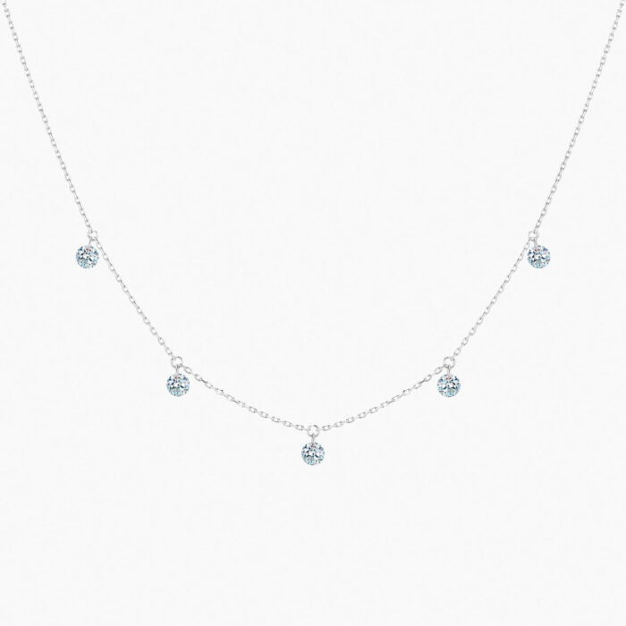 Collier La Brune & La Blonde 360° 5 Diamants Or Jaune – Image 3