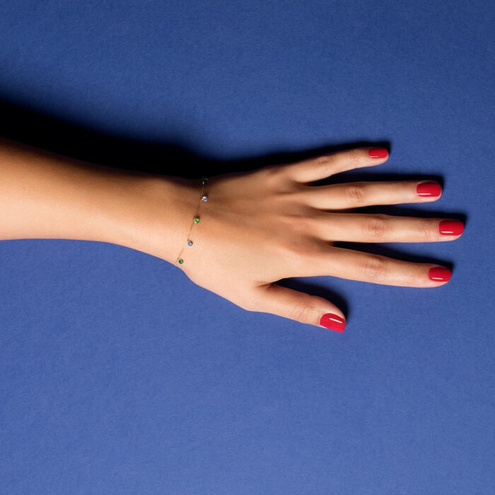 Bracelet Rio La Brune & La Blonde Confetti Saphirs Bleus Et Tsavorites – Image 2