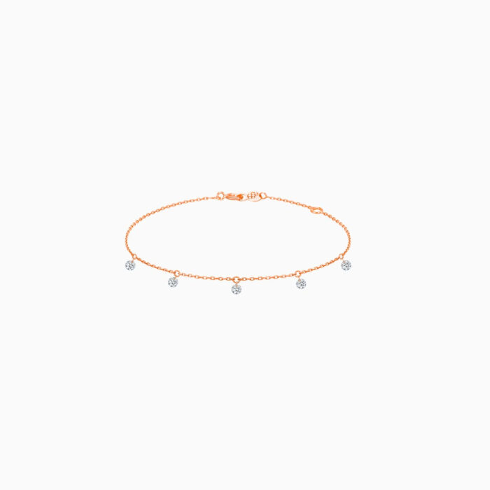 Bracelet La Brune & La Blonde 360° 5 Diamants Or Jaune – Image 2