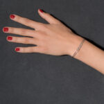 Bracelet Double Jonc La Brune & La Blonde Hula Hoop 3 Diamants Or Jaune – Image 3