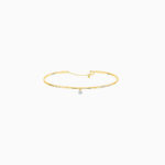 Bracelet Jonc La Brune & La Blonde 360° Diamant 0,10 ct Or Jaune