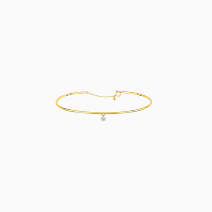Bracelet Jonc La Brune & La Blonde 360° Diamant 0,10 ct Or Jaune