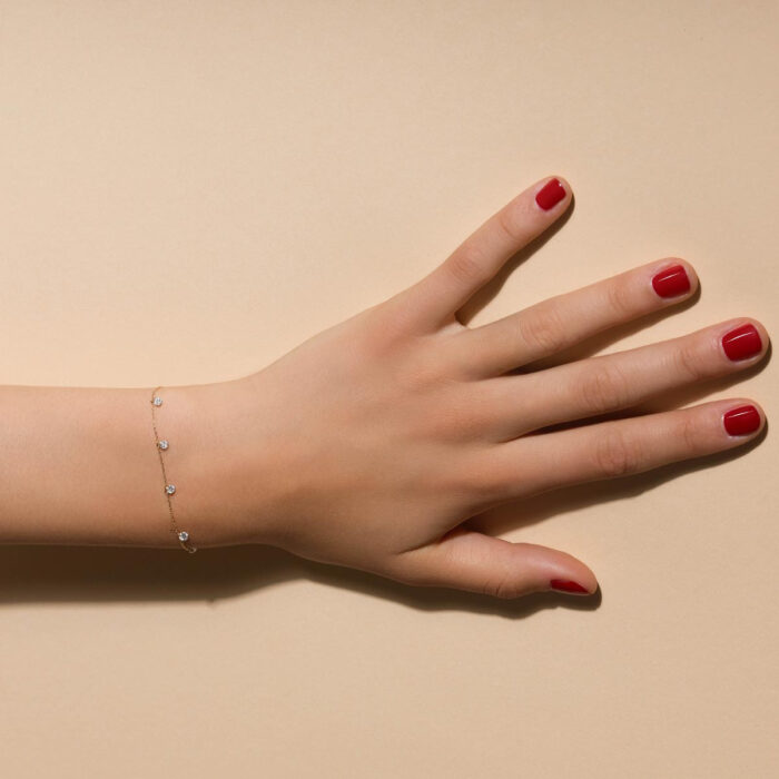 Bracelet La Brune & La Blonde 360° 5 Diamants Or Jaune – Image 2