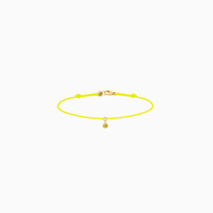 Bracelet Cordon La Brune & La Blonde BB Saphir Jaune 0,15 ct