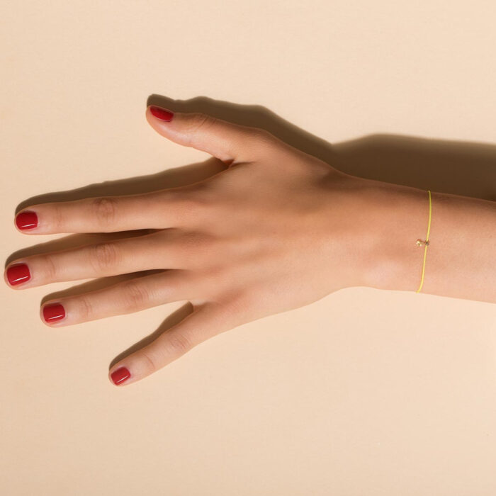 Bracelet Cordon La Brune & La Blonde BB Saphir Jaune 0,15 ct – Image 2