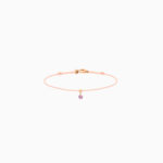 Bracelet Cordon La Brune & La Blonde BB Saphir Rose 0,15 ct