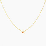Collier La Brune & La Blonde Confetti Solitaire Saphir Orange 0,15 ct