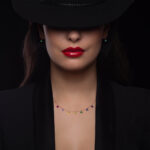 Collier La Brune & La Blonde Confetti Rainbow 7 Pierres Or Jaune – Image 2