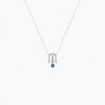 Collier La Brune & La Blonde Lily Saphir Bleu 0,13 ct